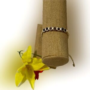 Adjustable beaded & woven bracelet!